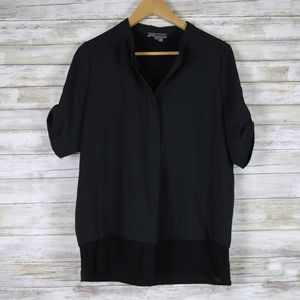 Vince Black Blouse 100% Polyester and Silk sz Med